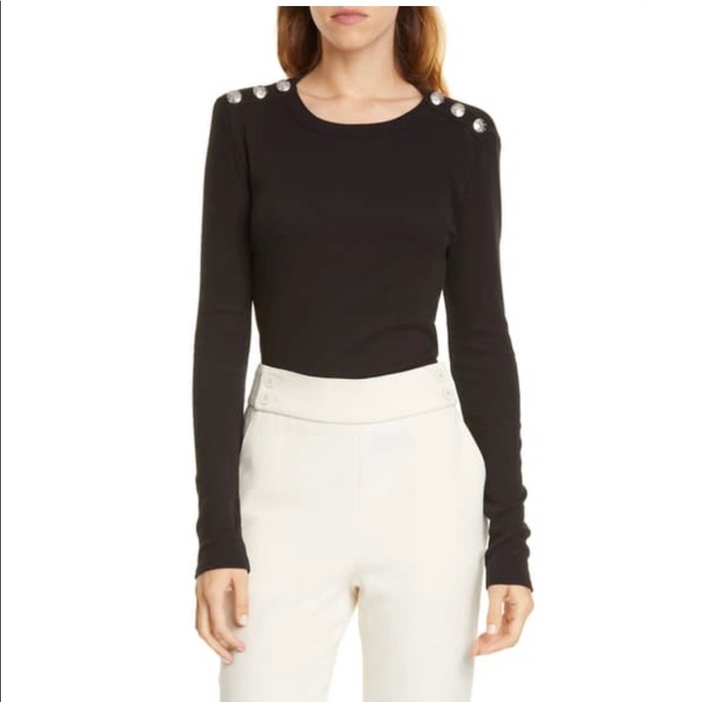 Veronica Beard black long sleeve top